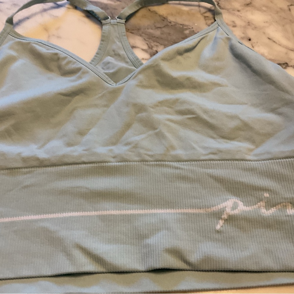 Light Blue PINK Active Bra